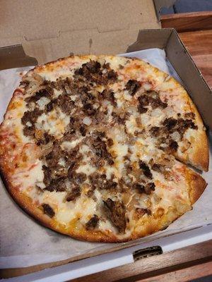 Cheesesteak Pizza