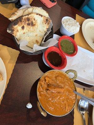 Butter Chicken and Butter Naan