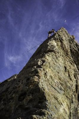 Rock climbing on the beach at Point Dume in Malibu!  Epic experience.