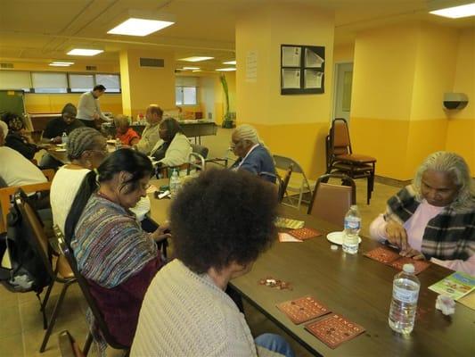 One of our many Bingo sessions with Seniors