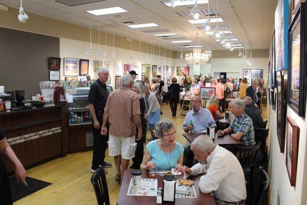 Opening reception for one of the art center's exhibitions.