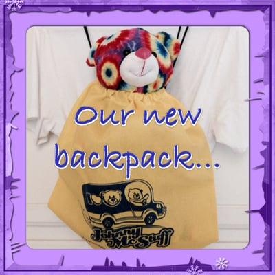 Private events we offer backpacks to take home their new furry friend.