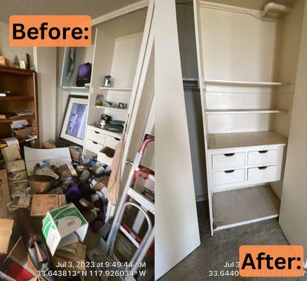 House full of hoarded items clean up. Look at the amazing before and after result!