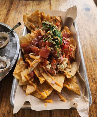 Poke nachos ($11.99):  always pleasing, 8/10!