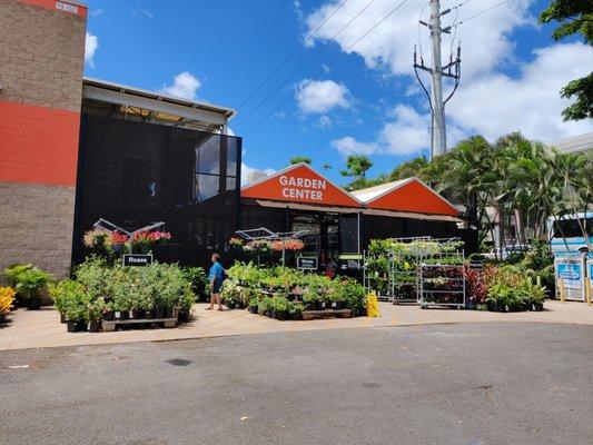 The Garden Center is to the right of the main entrance