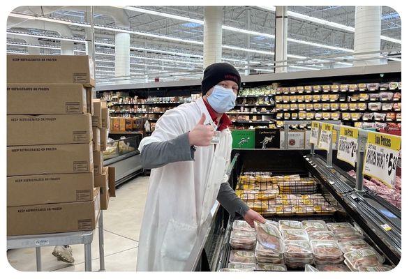 Drew from the meat department looking real fly.