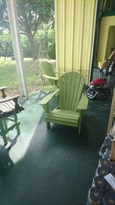 My chairs being powerwashed before I load them up to go home!  :)