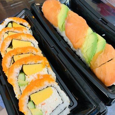 Golden California Roll.  Alaskan Roll.