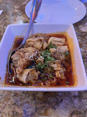 Chili oil wontons