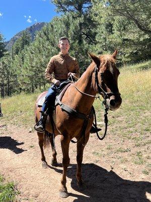 Brandon and JJ the horse.