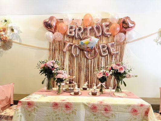 Eating Area - small bridal shower event