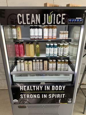 Clean Juice cooler of grab and go juices