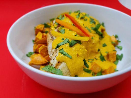 Grilled Chicken Curry & Sweet Potato