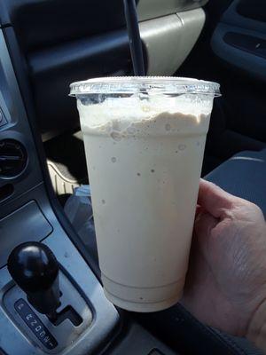 White Wonder Frappe off the Keto menu with two shots of espresso and heavy whip.