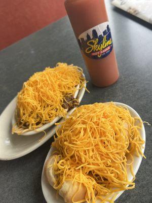 Small 3-way (spaghetti covered with chili) & Cheese Coney