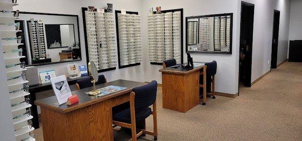 Optical area with a wide selection of frame to fit the needs of all.