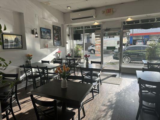 View of dining area from cashier stand.