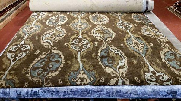 Another unique contemporary carpet here at Wards Oriental Rugs