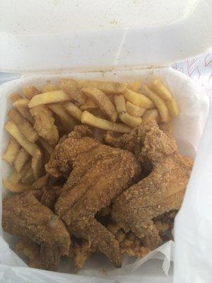 Fried Conch and Wings