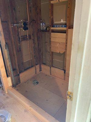 Shower pan framing