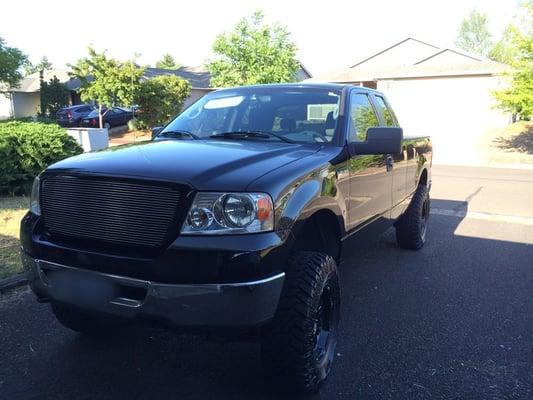 The day I picked my truck up from Kadel's. Driver side door repaired.