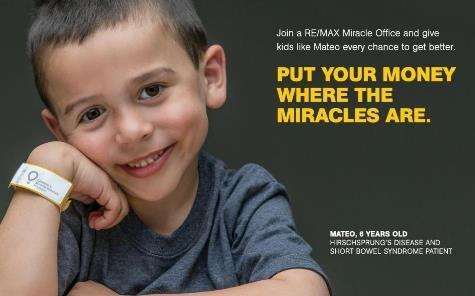 RE/MAX Classic proudly supports Children's Miracle Network.  Call today to find out how your home can become a "Miracle" home.