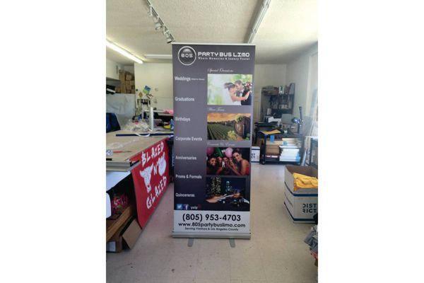 Retractable banners printed designed, and put together all in house by Custom T-Shirts 4 U