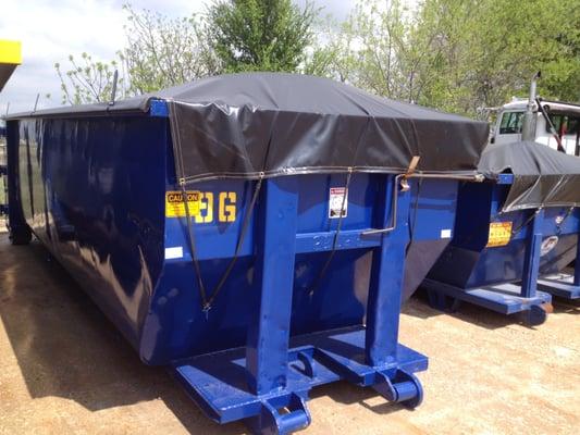 25 Yard Roll-Off Container - Water tight with Tarp Kit #DFWContainerService #GorillaCans #DumpsterRentalDallas #DallasDumpsters