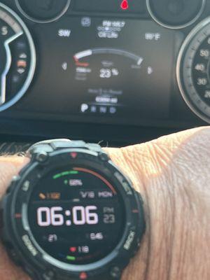 The date and time of picking up my truck