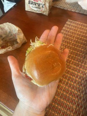 The angus slider. Size of my palm