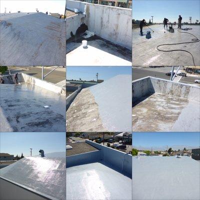 Commercial Roof Coating from start to finish