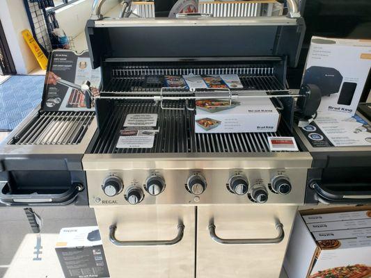 This grill has everything! All of our grills have a Propane or Natural Gas version. Can't wait to use the Rotisserie!