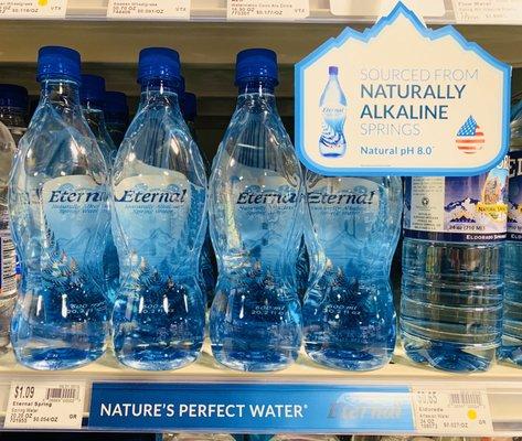 Happy to see my favorite water on the market at Natural Grocer's today. Eternal Water, it's natural electrolytes spring water!