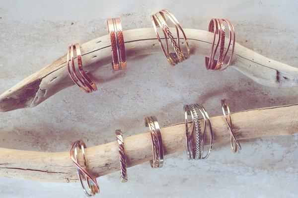 Sergio Lub hand-crafted mixed metal bracelets.