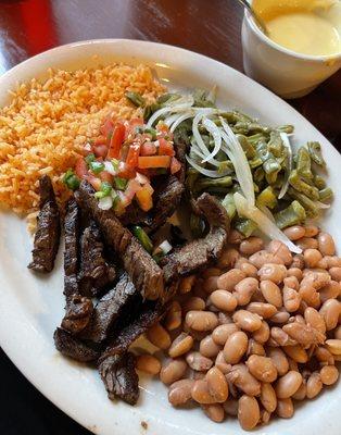 Lupita Lore (tender steak and nopales) plus comes with tortillas