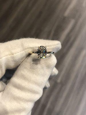 A custom engagement ring we made for a client