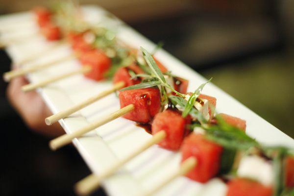 Watermelon feta and fresh tarragon