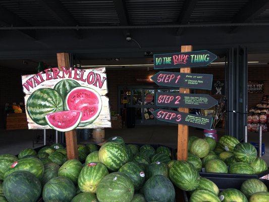 I'm not a fan of watermelons but this display certainly made me happy