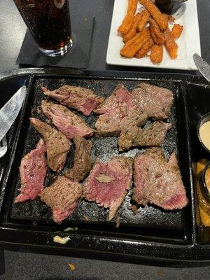 The last of my 12oz Sirloin. Top Pick for me with Sweet Potato Steak Fries w/ Caramel to dip in.