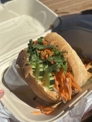 Banh Mi. Filled with veggies and chicken