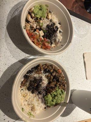 California Bowls steak and chicken