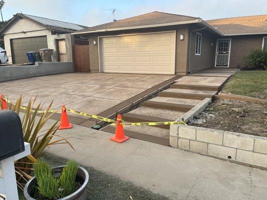 Driveway and stairway