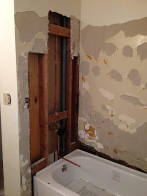 Bathtub/Shower after copper repipe