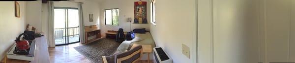 Panoramic view of the inside of my cabin # 2 from the front door