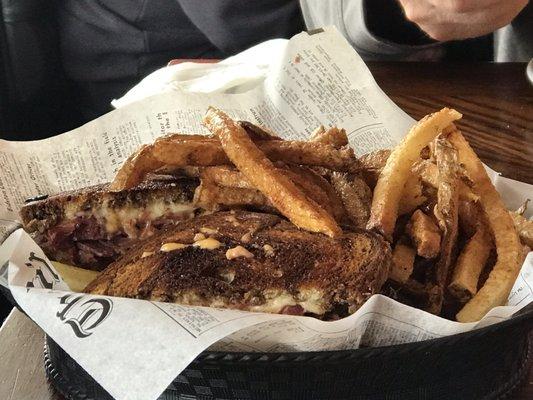 Rueben Sandwich with hand cut homemade fries