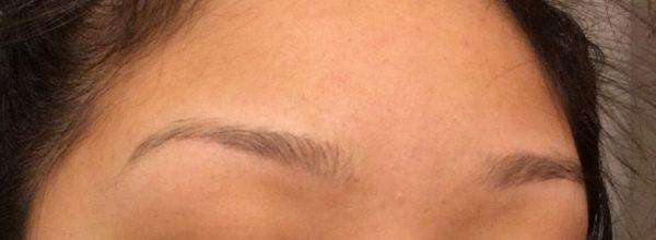 Eyebrows after threading