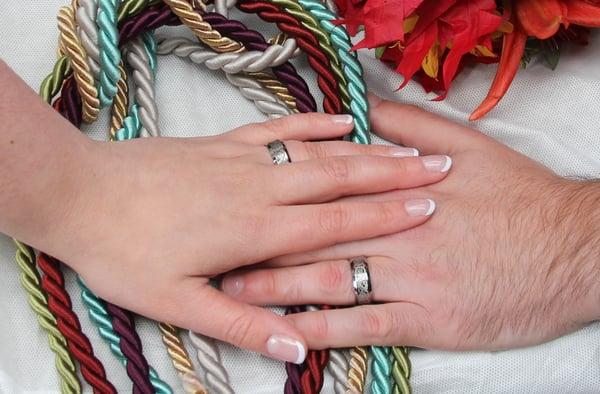 French manicure for wedding day