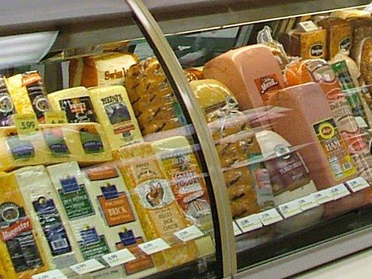 Deli meat and cheeses.