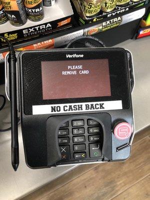 No cash back!