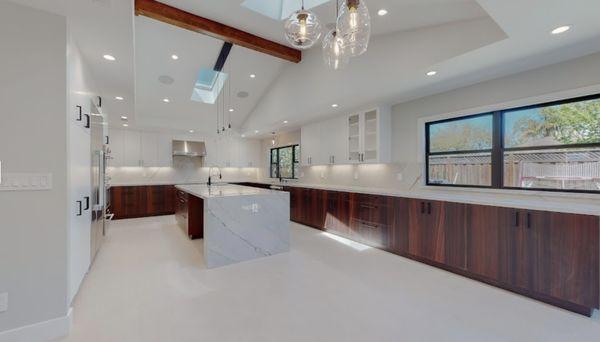 kitchen remodeling, skylights, open concept